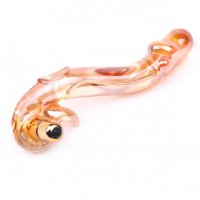 Glass Vibrator Golden Dragon Single Speed